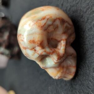 Red Vein Jasper Skull